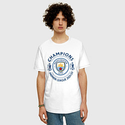 Футболка оверсайз мужская Manchester City Champions 20212022, цвет: белый — фото 2