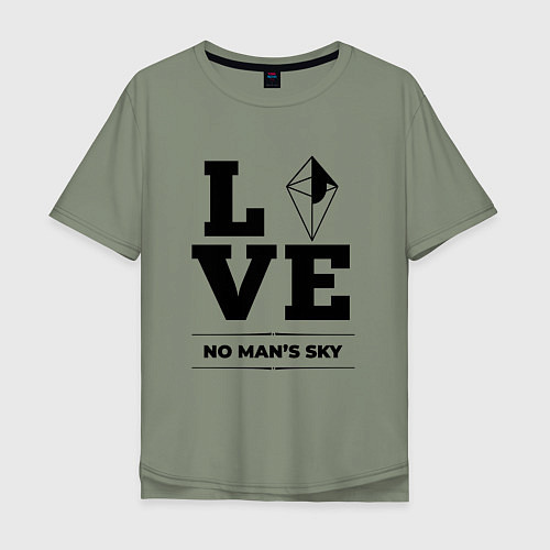 Мужская футболка оверсайз No Mans Sky Love Classic / Авокадо – фото 1