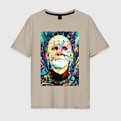 Футболка оверсайз мужская Pinhead Hellrazer, цвет: миндальный