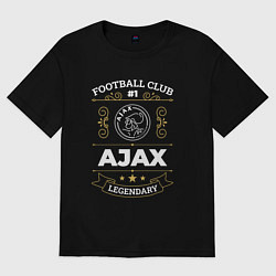 Футболка оверсайз мужская Ajax: Football Club Number 1, цвет: черный