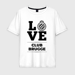 Футболка оверсайз мужская Club Brugge Love Классика, цвет: белый