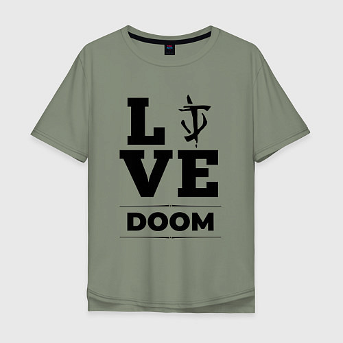 Мужская футболка оверсайз Doom Love Classic / Авокадо – фото 1