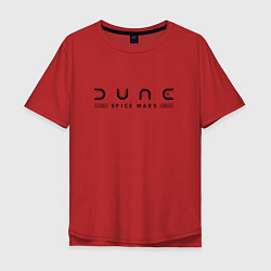 Футболка оверсайз мужская Dune: Spice Wars black logo, цвет: красный