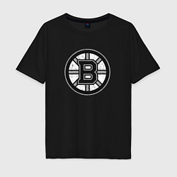 Футболка оверсайз мужская BOSTON BRUINS СЕРЫЙ, цвет: черный