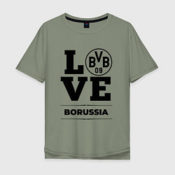 Футболка оверсайз мужская Borussia Love Классика, цвет: авокадо