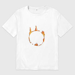 Футболка оверсайз мужская Dark Souls Знак тьмы, цвет: белый