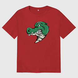 Мужская футболка оверсайз Злой Крокодил