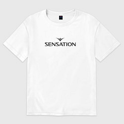 Футболка оверсайз мужская Sensation фестиваль, цвет: белый