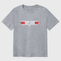 Мужская футболка оверсайз Лучший папа - top dad