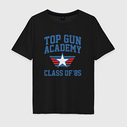 Футболка оверсайз мужская TOP GUN Academy Class of 85, цвет: черный