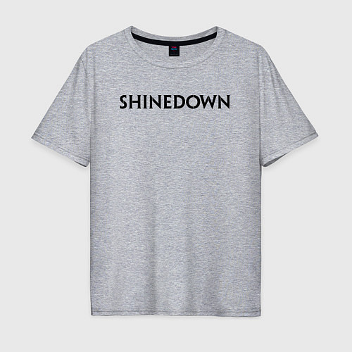 Мужская футболка оверсайз Shinedown лого / Меланж – фото 1