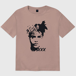 Футболка оверсайз мужская XXXTENTACION Look At Me, цвет: пыльно-розовый
