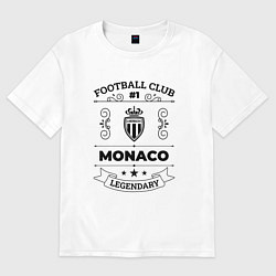 Футболка оверсайз мужская Monaco: Football Club Number 1 Legendary, цвет: белый