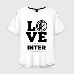 Футболка оверсайз мужская Inter Love Классика, цвет: белый
