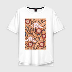 Мужская футболка оверсайз Samarkande Art Nouveau Flower Pattern Цветочный ор