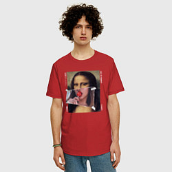 Футболка оверсайз мужская Mona Lisa 202X modern, цвет: красный — фото 2