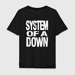 Футболка оверсайз мужская System of a Down логотип, цвет: черный