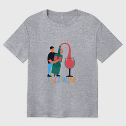 Мужская футболка оверсайз Джаз и Вино