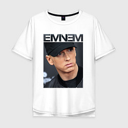 Футболка оверсайз мужская Eminem фото, цвет: белый