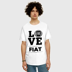 Футболка оверсайз мужская Fiat Love Classic, цвет: белый — фото 2