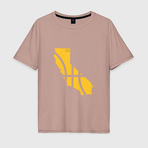 Мужская футболка оверсайз AND1 Golden State / Пыльно-розовый – фото 1
