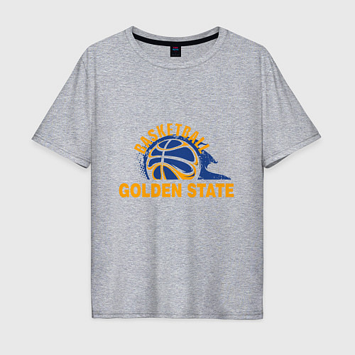 Мужская футболка оверсайз Golden State Basketball / Меланж – фото 1