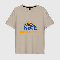 Футболка оверсайз мужская Golden State Basketball, цвет: миндальный