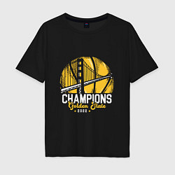 Футболка оверсайз мужская Golden State - Champs, цвет: черный