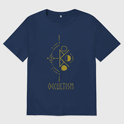 Мужская футболка оверсайз Руническая вязь - Оккультизм