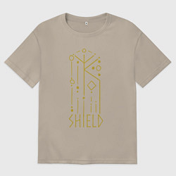 Мужская футболка оверсайз Руническая вязь - Защита