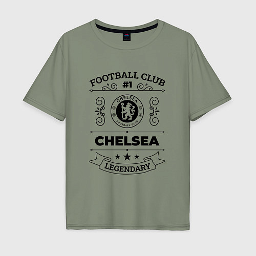 Мужская футболка оверсайз Chelsea: Football Club Number 1 Legendary / Авокадо – фото 1