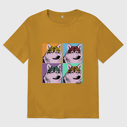 Футболка оверсайз мужская Andy Wolfol, цвет: горчичный