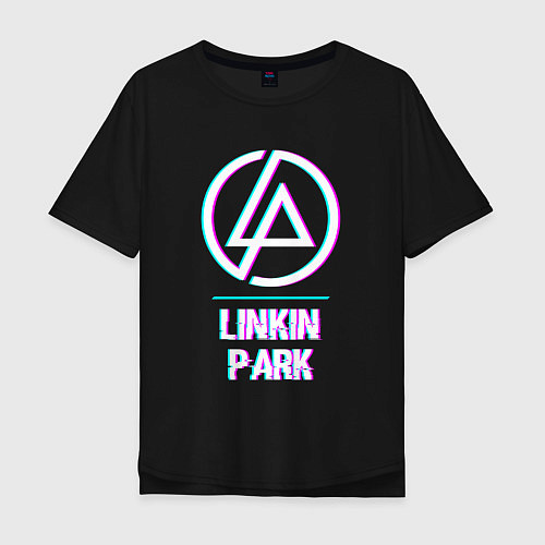 Мужская футболка оверсайз Linkin Park Glitch Rock / Черный – фото 1