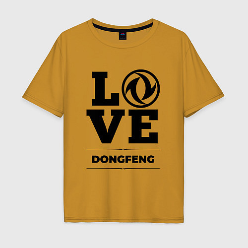 Мужская футболка оверсайз Dongfeng Love Classic / Горчичный – фото 1