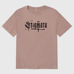 Мужская футболка оверсайз Stigmata логотип