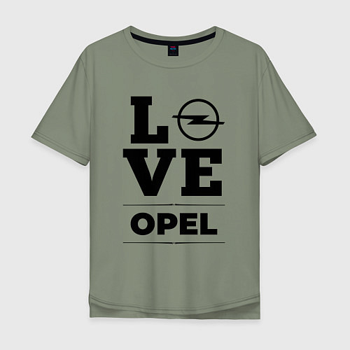 Мужская футболка оверсайз Opel Love Classic / Авокадо – фото 1