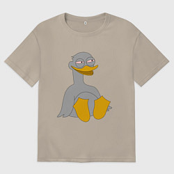 Мужская футболка оверсайз Два весёлых гуся СЕРЫЙ