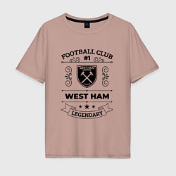 Мужская футболка оверсайз West Ham: Football Club Number 1 Legendary