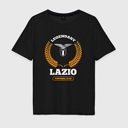 Мужская футболка оверсайз Лого Lazio и надпись Legendary Football Club
