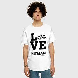 Футболка оверсайз мужская Hitman Love Classic, цвет: белый — фото 2