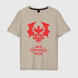 Футболка оверсайз мужская Ave Dominus Nox клич повелителей ночи, цвет: миндальный