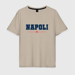 Футболка оверсайз мужская Napoli FC Classic, цвет: миндальный