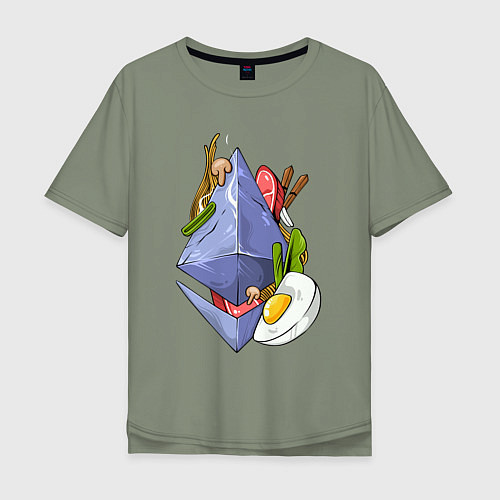 Мужская футболка оверсайз Крипто еда / Авокадо – фото 1