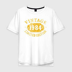 Футболка оверсайз мужская Винтаж 1984 лимитированная серия, цвет: белый