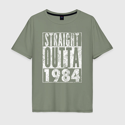 Мужская футболка оверсайз Прямиком из 1984 / Авокадо – фото 1