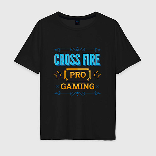 Мужская футболка оверсайз Игра Cross Fire PRO Gaming / Черный – фото 1