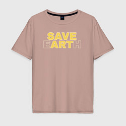 Мужская футболка оверсайз Save EarthArt Сохраните искусство