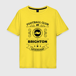 Футболка оверсайз мужская Brighton: Football Club Number 1 Legendary, цвет: желтый