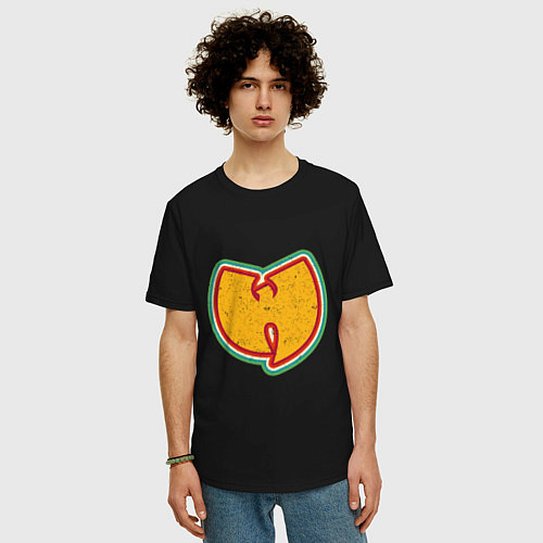 Мужская футболка оверсайз Wu-Tang Colors / Черный – фото 3
