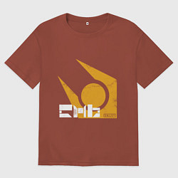 Футболка оверсайз мужская Half life - city 17, цвет: кирпичный